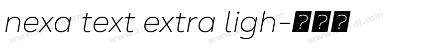 nexa text extra ligh字体转换